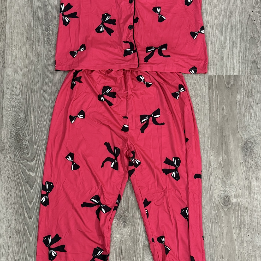 Pink Bow Pajamas Size Small